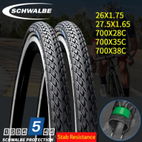 SCHWALBE MARATHON 26x2 26x1.75 27.5x2 700C Road Mountain Bike Stab-proof Tires Marathon Plus Tour Mondial Bicycle Tire