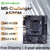 MAXSUN Gaming Motherboard AMD A520M Support RAM DDR4 M.2 USB3.2 STAT3.0 Ryzen R3 R5 R7 Desktop AM4 CPU 3600 4650 5600G 5600X