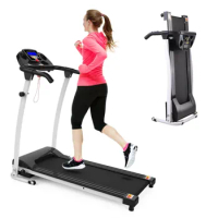 US Stock Foldable Electric Treadmill with LCD display, Lightweight Compact Treadmill Fitness Running Walking Jogging