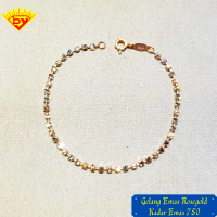 Gelang Rantai Emas Putih 586 Kadar Emas 750