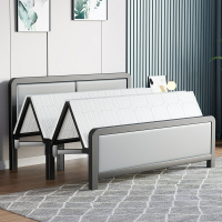 折疊床辦公室午休硬板床簡約單人鐵床1.5米雙人床便攜簡易四折床