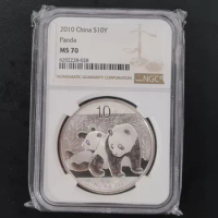 2010 China 1oz Ag.999 Silver Panda Coin NGC 70