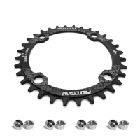 Mountain bike bicycle Chainring 104BCD 32T 34T 36T 38T Narrow Wide Single Chain Ring with 4 Pieces Sprocket Bolts crown