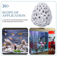 Multifunctional Shrimp House Avoidance Nest Water Grass Hole Nest Breeding Small Stone Coral U8N4