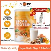 Vegan Protein Thuần Chay 420g - Bí Đỏ Food - Ngũ Cốc Giàu Protein 420g Không Đậu Nành Không Đường