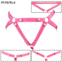 FRRK Elastic Band Chastity Belt for Male Chastity Cage Auxiliary Belt Adjustable Underwear Rope Scrotum Ring Sissy Sex Toys