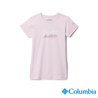 Columbia哥倫比亞 女童款-Mission Peak 防曬UPF50快排短袖上衣-粉紅色 UAG01350PK/IS