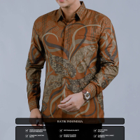Batik Indonesia Motif Gandasuli Kemeja Batik Slimfit Lapis Furing