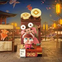 PopMart Pop Mart Gold Snake New Year · Good New Year Brand Series Building Blocks Hand-Made Blind To