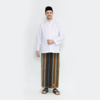 ATLAS Sarung Infinity Dobby Warna Hitam Coklat