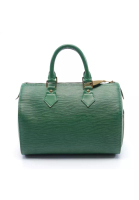 Louis Vuitton 二奢 Pre-loved Louis Vuitton Speedy 25 Epi Borneo Green Handbag leather green