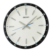 SEIKO時鐘 白色錶圈造型滑動式秒針【NG102】