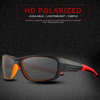 Classic Sports Black/ Red Frame Short Sight Sun Glasses Polarized Sunglasses Custom Made Myopia Minus Prescription Lens -1 To-6