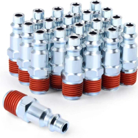 5 Pcs1/4 Inch NPT Male Air Line Fitting Hose Compressor Quick Release Connector Metal Pneumatic Quick Connector Hardware