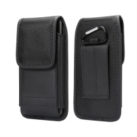 Nylon Leather Belt Clip Phone Case Waist Bag For Oppo Find X5 Pro Reno 10 9 8 7 6 A54 A74 A94,Vivo V20 V21 Y21 Y31 Holster Pouch