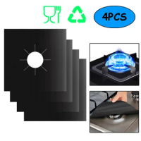 1/4PC Stove Protector Cover Liner Gas Mat Cooker Cover Gas Stove Stovetop Burner Protector Kitchen Accessories Utensils