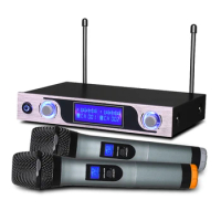 Cheap UHF Wireless Microphone with LCD Display Dual Cordless Mikrofon Set MU-589 for studio recording TV Box Audio Mixer