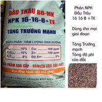 Phân NPK Đầu Trâu 16-16-8 +TE Thế Hệ Mới