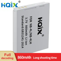 HQIX for Canon IXUS 100 120 220 255 40 55 65 75 i5 i7 110 130 117 230 115 SD960 SD780 TX1 70 50 Camera NB-4L 4LH Charger Battery