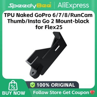 TPU Naked GoPro 6/7/8/RunCam Thumb/Insta Go 2 Mount-black for Flex25