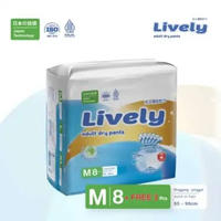 LIVELY Popok Celana PANTS dewasa adult diapers murah promo M8+2 LIVELY