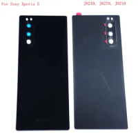 For sony xperia 5 Battery cover back rear door housing back frame glass with camera lens J8210 J8270 J9210
