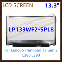 13.3" New Original LP133WF2 (SP)(L8) For Lenovo Thinkpad 13 Gen 2 L380 L390 LCD Screen Replacement 30pin FHD 01AV673
