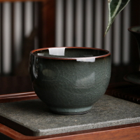 龍泉哥窯青瓷冰裂紋泡茶杯鐵胎手工主人杯個人單杯陶瓷茶盞品茗杯