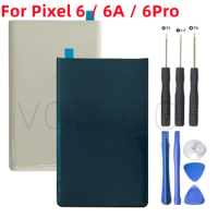 Repair For Google Pixel 6 / 6 Pro / 6A Rear Battery Door Back Glass Cover Housing Shell Case Pixel6 + Replacement Tool Kits