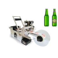 Circular Bottle Labeling Machine Automatic Mineral Water Bottle Glass Bottle Date Printer