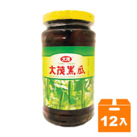 大茂 黑瓜 玻璃罐 375g(12入)/箱【康鄰超市】
