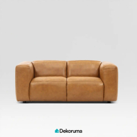 Dekoruma Tenzo OWEN Sofa 2 Seater Leather / Sofa Kulit 2 Dudukan