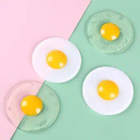 Fried Egg Squishy Toys Squeezing Poached Egg Kneading Toy Food Simulation Desk Decorations Toy Stress Relief Toys For Kids