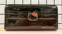 【震撼精品百貨】Hello Kitty 凱蒂貓 三麗鷗KITTY日本亮面長夾/手拿包-黑#42636 震撼日式精品百貨