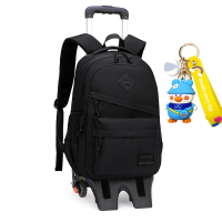 Troli Schoolbag kanak-kanak sekolah beg galas kanak-kanak yang boleh ditanggalkan beg sekolah dengan roda untuk kanak-kanak lelaki kanak-kanak perempuan bagasi roda buku Bagshot