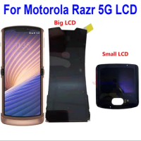 6.2"New OLED For Motorola Moto Razr 5G 2020 LCD Display Touch Screen Digitizer Assembly 2.7" For Moto Razr 5G Small LCD