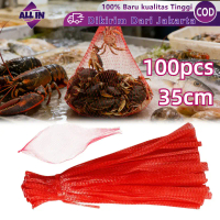 100pcs Jaring Buah Jaring Mainan Hanger Jaring Buah Alat Polynet Plastik Sayur Pembungkus