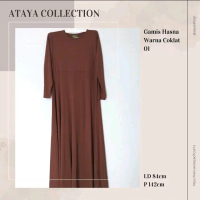 Gamis Hasna/Gamis Coklat/Gamis Cantik Muslim Wanita Dress Syari