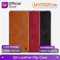 Case Compatible With Xiaomi Redmi Note 9 Pro Nillkin Qin Leather Flip