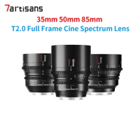 7artisans 35mm 50mm 85mm T2.0 Full Frame Cine Spectrum Lens For Sony E Leica SIGMA Nikon Z Canon EOS-R Cine Lens