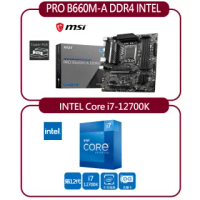 【MSI 微星】PRO B660M-A DDR4 Intel主機板+INTEL 盒裝Core i7-12700K處理器
