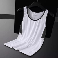 籃球背心男款夏季冰絲無袖上衣健身坎肩運動訓練跑步速乾透氣T恤衫