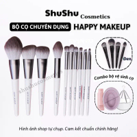 [ĐỘC QUYỀN] Bộ Cọ Trang Điểm 10 Cây Happy Makeup Chuyên Makeup Cá Nhân Lông Siêu Mềm SHUSHU COSMETIC