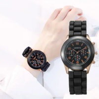 New Women's Fashion Watch Silicone Brand Geneva Men's Quartz Watch Women Silicone Watches Relogio Feminino Female Wrist Watches