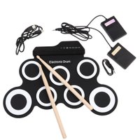 Hand Roll USB Electronic drum Portable Drum Kit Drum for practicing Folding Silicone Hand Roll Electronic Drum Drum set