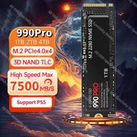 990PRO 4TB SSD แบรนด์เดิม SSD 1Tb 2Tb M2 2280 PCIe 4.0 NVME อ่าน12000เมกะไบต์/วินาที Solid State Hard Disk สำหรับเดสก์ท็อป/PS5เกมแล็ปท็อป