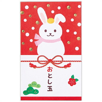 日本過年必備金箔紅包袋2023兔年幸福之雪新年平安福氣招福雪人兔兔蝴蝶結限定三枚入一組，在台現貨兩組