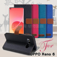 【GENTEN】OPPO Reno 6 自在文青風支架皮套
