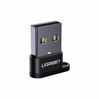 【綠聯】USB A公轉Type-C母 鋁殼帶掛繩黑色 迷你版