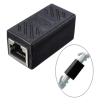 อะแดปเตอร์เครือข่าย RJ45, ตัวเมีย, ตัวเชื่อมต่อตัวเมียกับตัวเมียสีดำ, ตัวต่อ, ตัวขยาย, ตัวแปลงต่อสาย